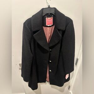 Kate Spade Black Wool Coat size L
